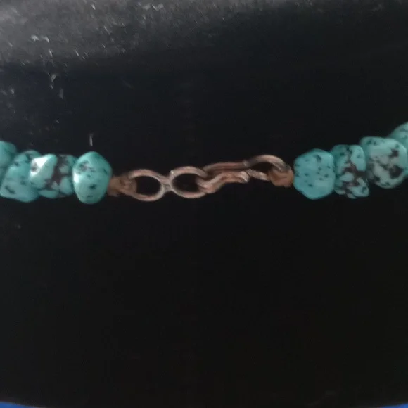 Vintage Turquoise Nugget & Coral Necklace 17.5" Long - Picture 8 of 15